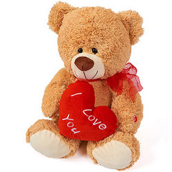 Милый мишка (с сердцем) 30 см